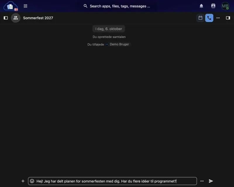 Screenshot of a video meeting in Dialog